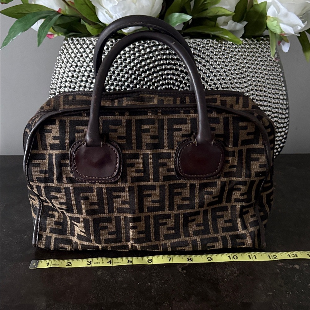 Fendi Black and Brown Monogram Tote